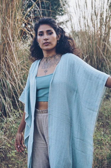 Poncho tejido Skyline