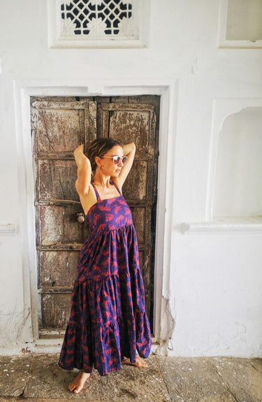 Vestido chintu con volantes en tigre 🐆