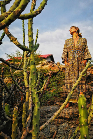 Mandara Kimono en verde Lilly