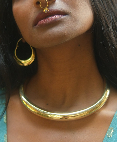 Sutra Brass Minimal Earrings