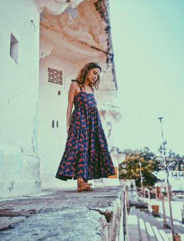 Vestido chintu con volantes en tigre 🐆