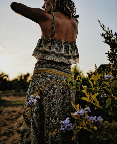 Crop top con ranuras de coco