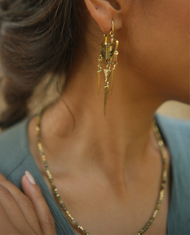 Sutra Brass Minimal Earrings