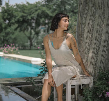 Vestido túnica de cáñamo