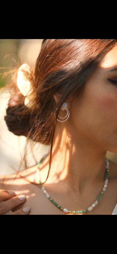 Ocean Pearl Jade Moonstone Choker