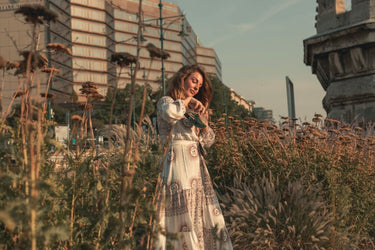Vestido camisero OM en blanco