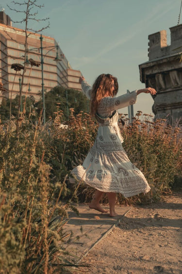 Vestido camisero OM en blanco