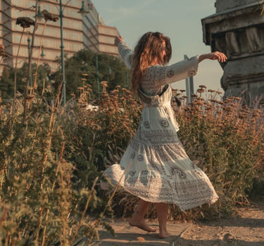 Vestido camisero OM en blanco