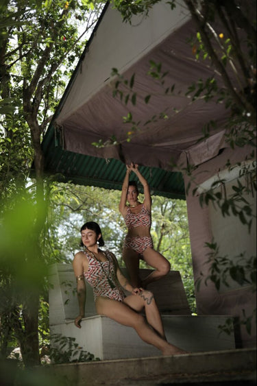 Conjunto de bikini activo de cintura alta