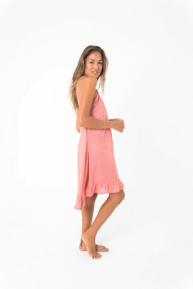 loblolly mini dress salmon kamala kaftan