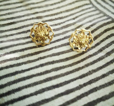 Stamped Brass Earring