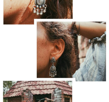 Tribal Senses silver earring